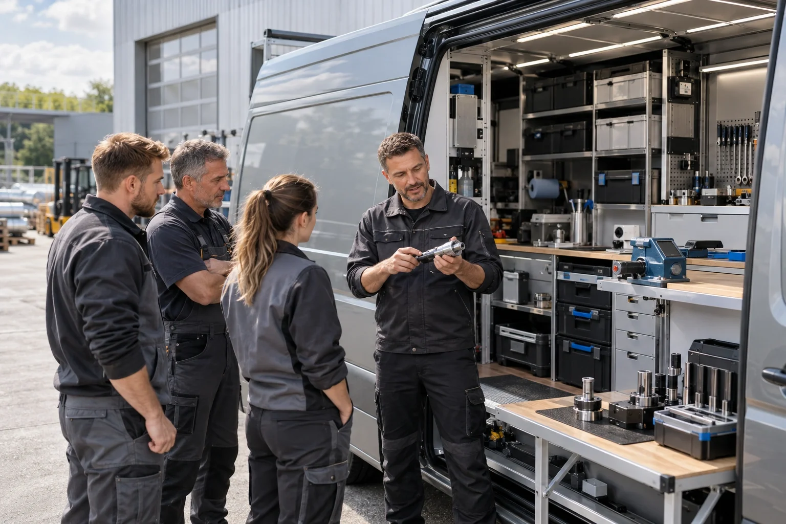 Thommel Workshop Info Car bei einer Produktschulung